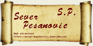 Sever Pešanović vizit kartica